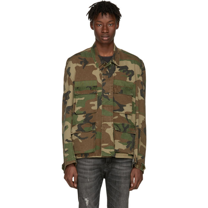 R13 Green Camo Misfit Field Jacket R13