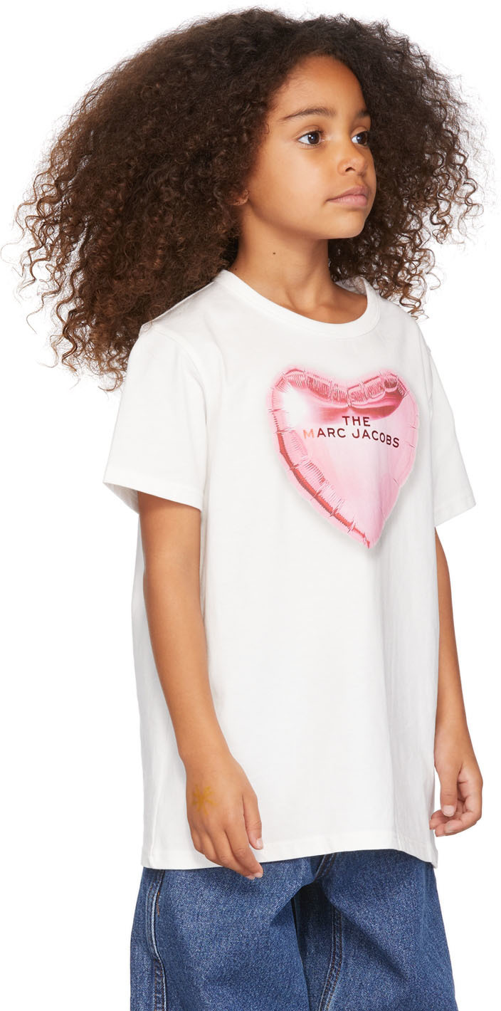 Marc Jacobs Kids Off White Heart T Shirt Marc Jacobs