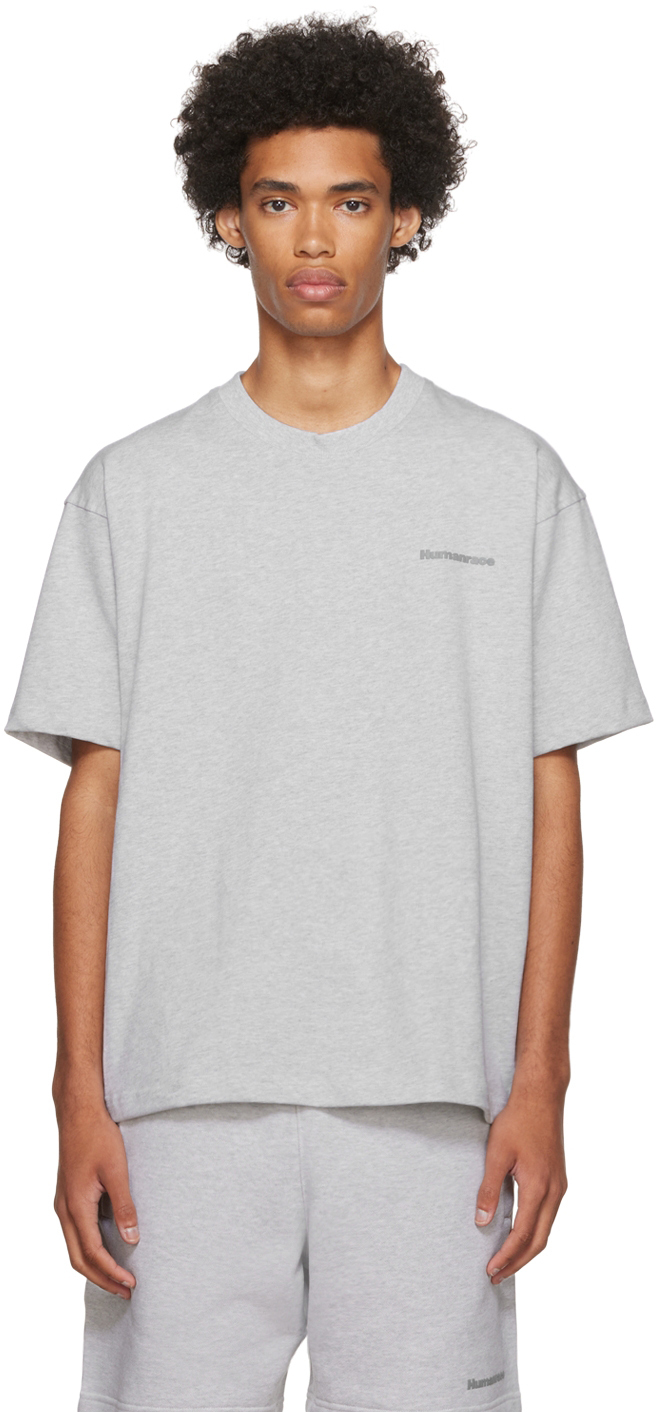 adidas x Humanrace by Pharrell Williams Gray Humanrace Basics T-Shirt ...