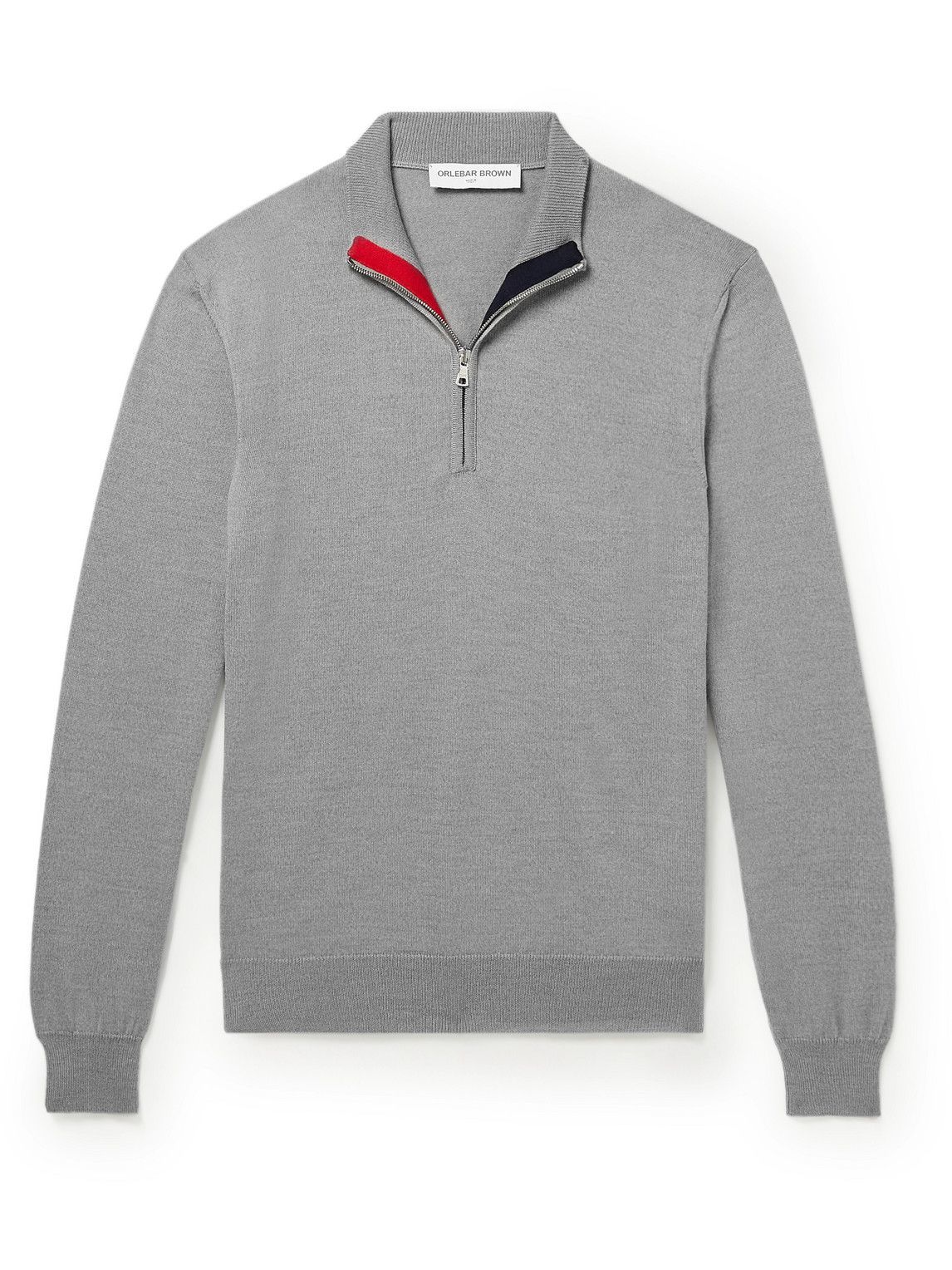 Orlebar Brown - Merino Wool Half-Zip Sweater - Gray Orlebar Brown