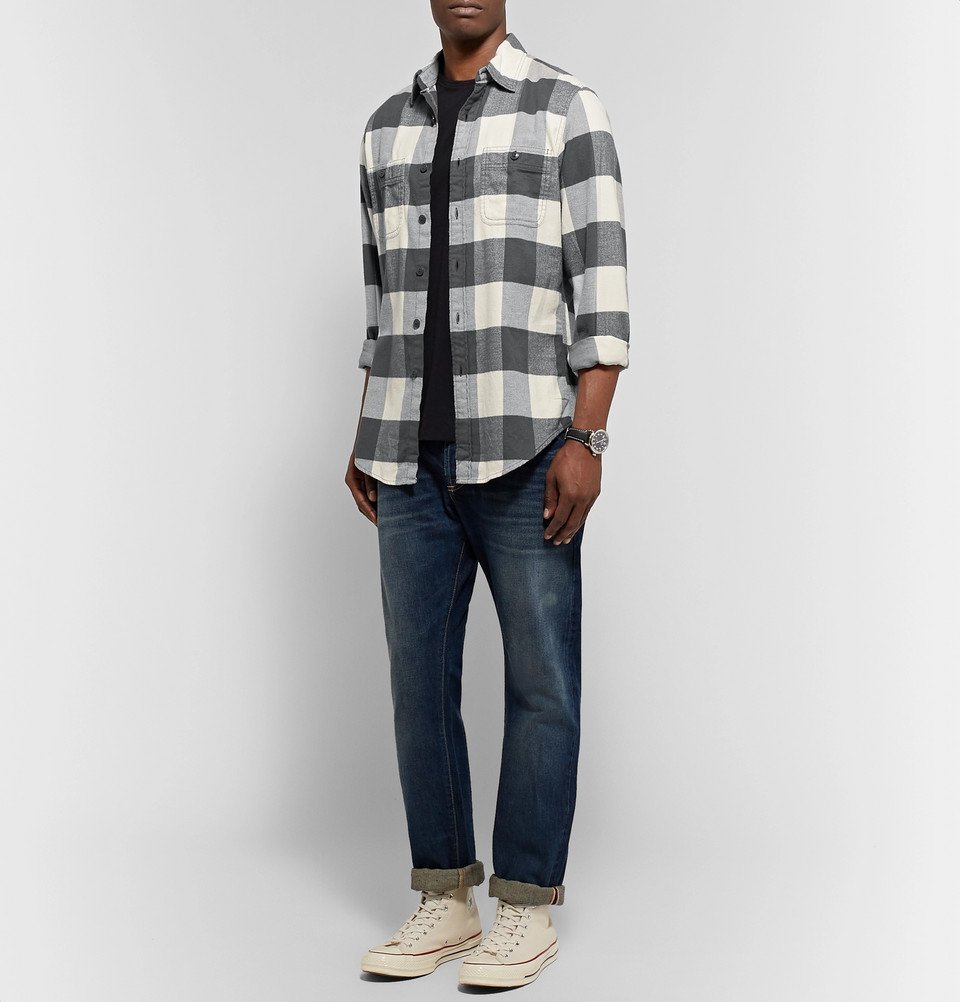j crew men's flannel shirts