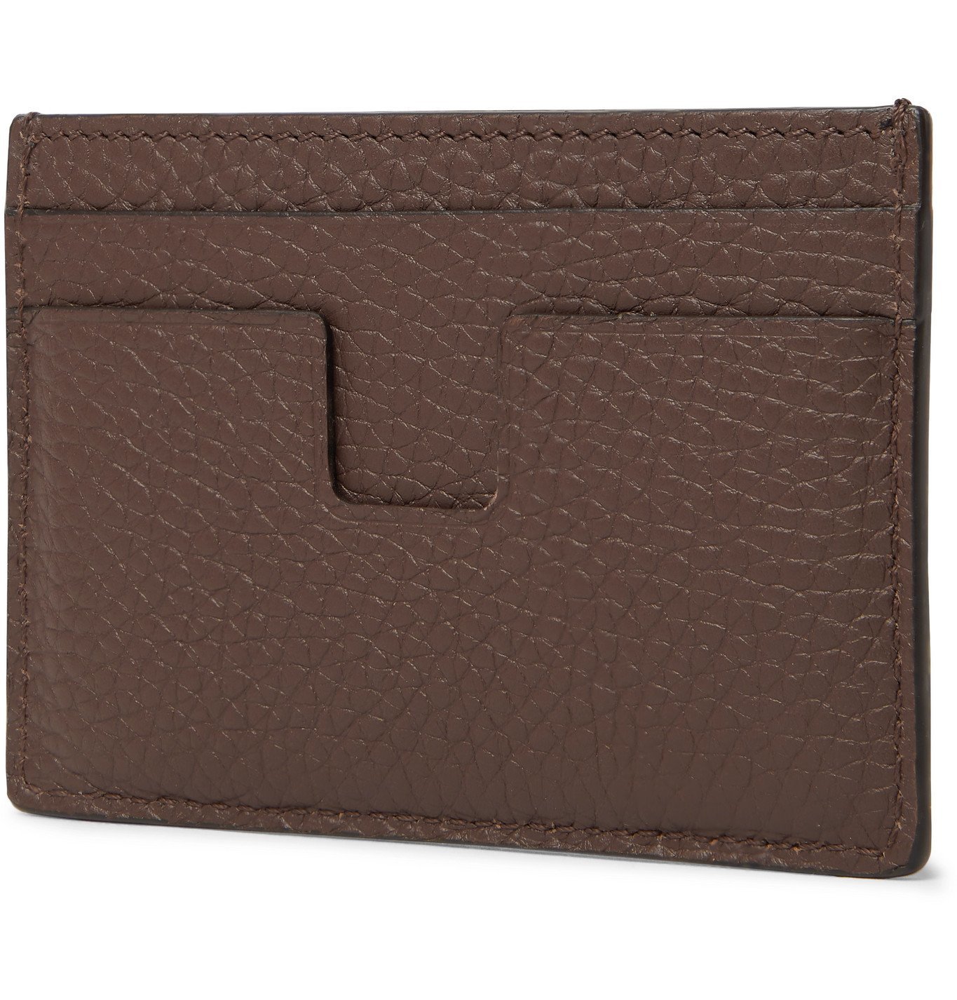 TOM FORD - Full-Grain Leather Cardholder - Brown TOM FORD