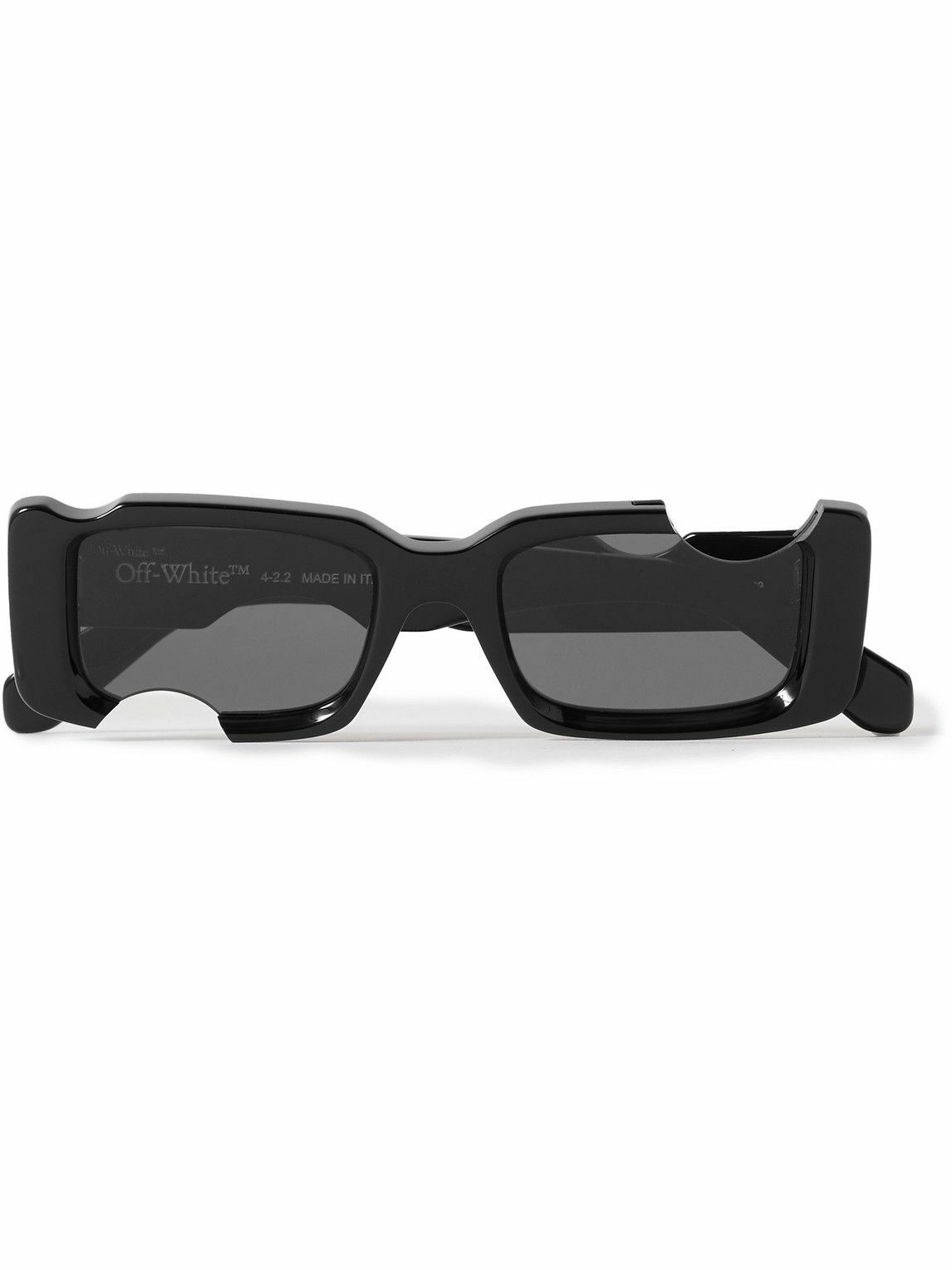 Off-White - Cady Cutout Rectangular-Frame Acetate Sunglasses Off-White