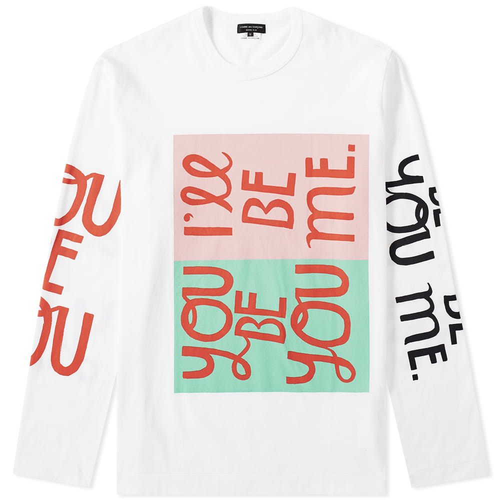 Comme des Garcons Homme Plus Long Sleeve Be Yourself Tee Comme des ...