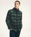 Brooks Brothers Men's Plaid Wool Blend Chore Coat | Blue/Green