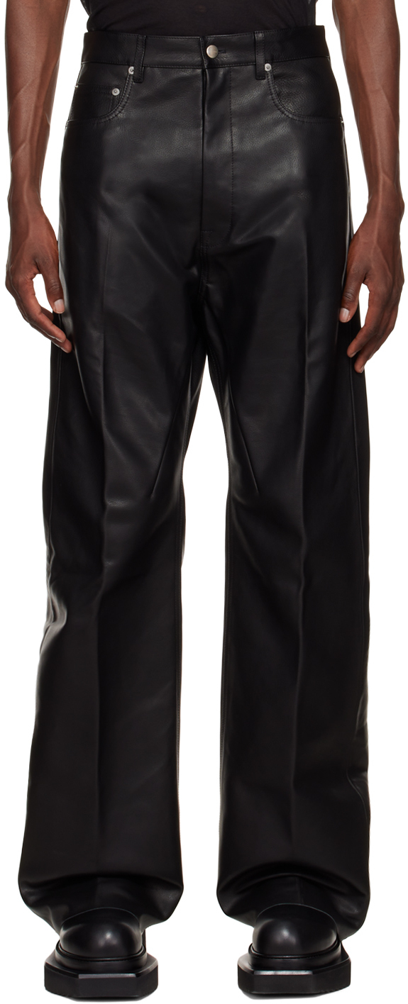 Rick Owens Black Geth Leather Pants Rick Owens