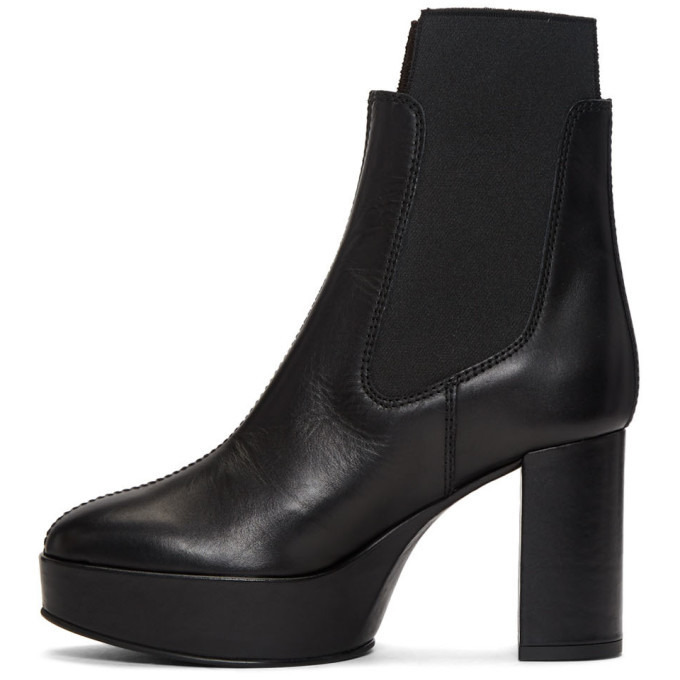 acne studios leather platform ankle boots