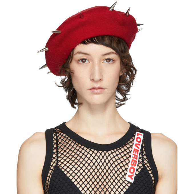 Photo: Charles Jeffrey Loverboy Red Studded Beret