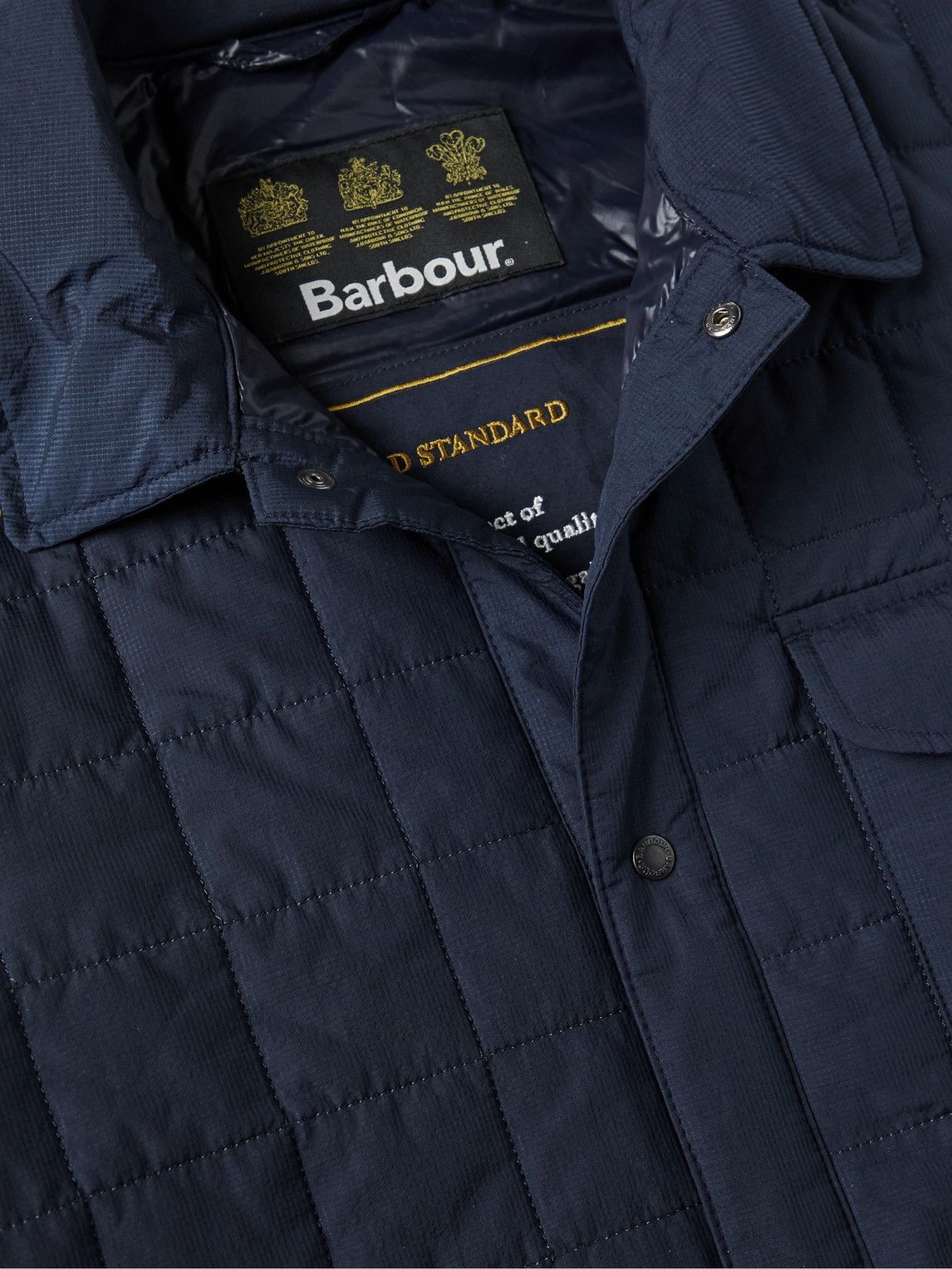 Barbour Gold Standard - Wosh Quilted Ripstop Overshirt - Blue