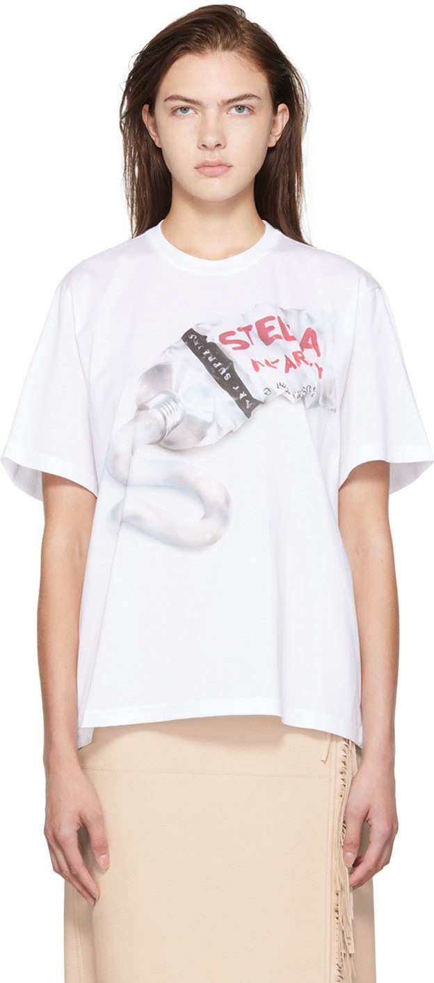 Stella McCartney White Oversized T-Shirt Stella McCartney