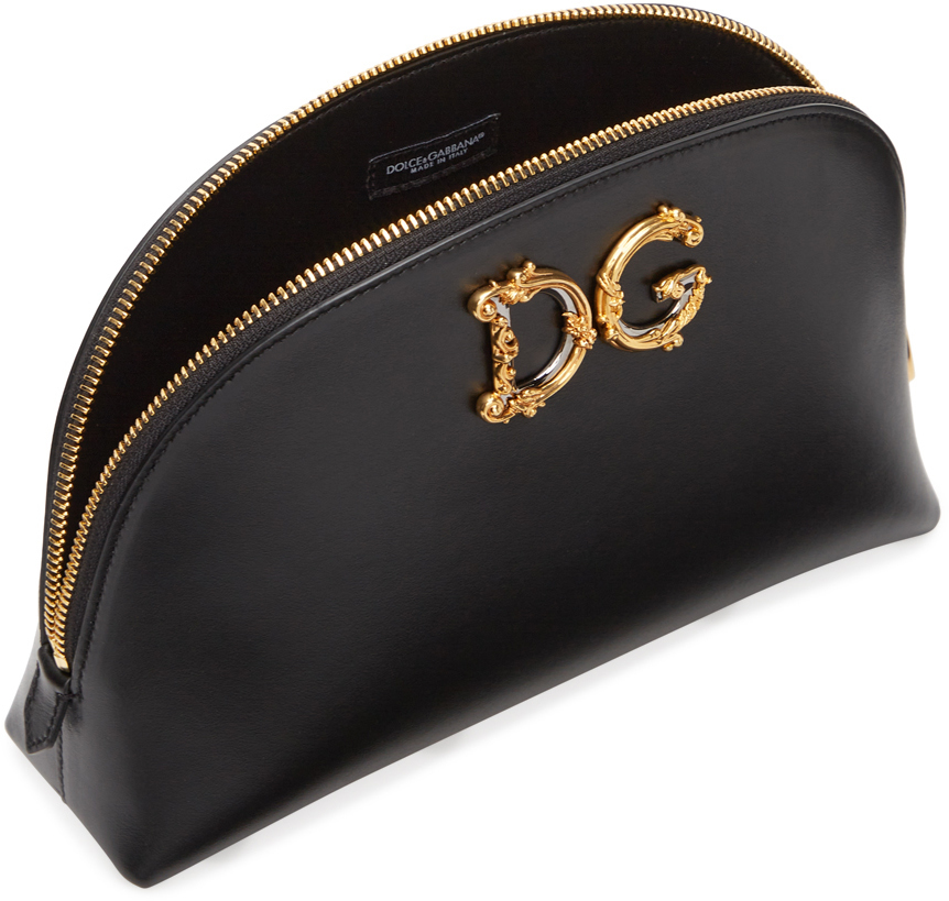 Dolce & Gabbana Black Baroque Logo Cosmetic Case Dolce & Gabbana