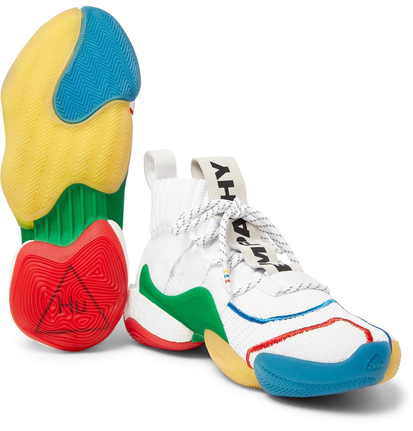adidas Consortium Pharrell Williams Crazy BYW LVL X Mesh Sneakers - White adidas