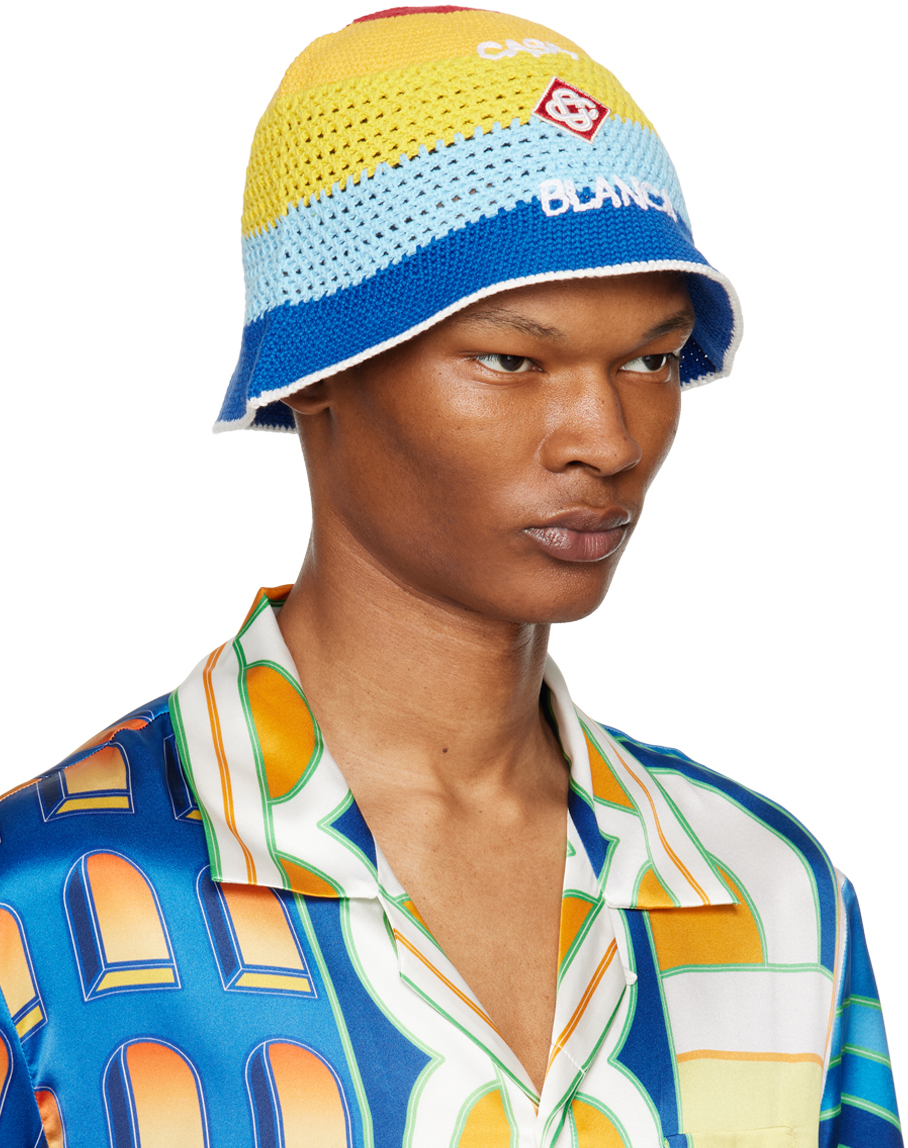 Casablanca Multicolor Striped Bucket Hat Casablanca