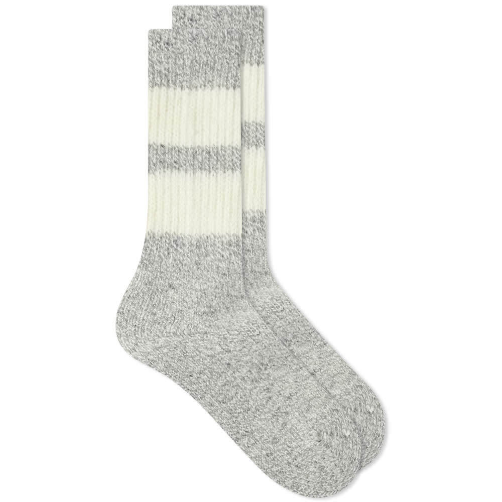 RoToTo Retro Winter Outdoor Sock in Grey/White RoToTo