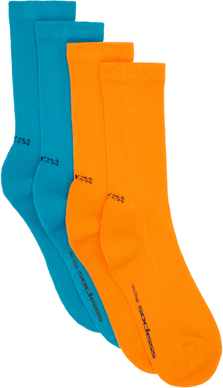SOCKSSS TwoPack Blue & Orange Socks Socksss