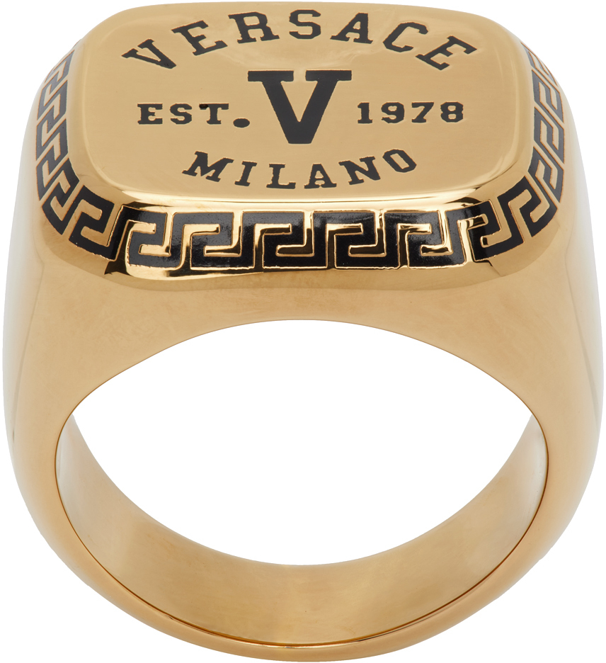 Versace Gold Varsity Ring Versace