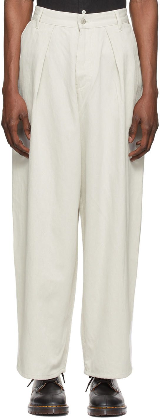 HOPE Off-White Organic Cotton Trousers HOPE