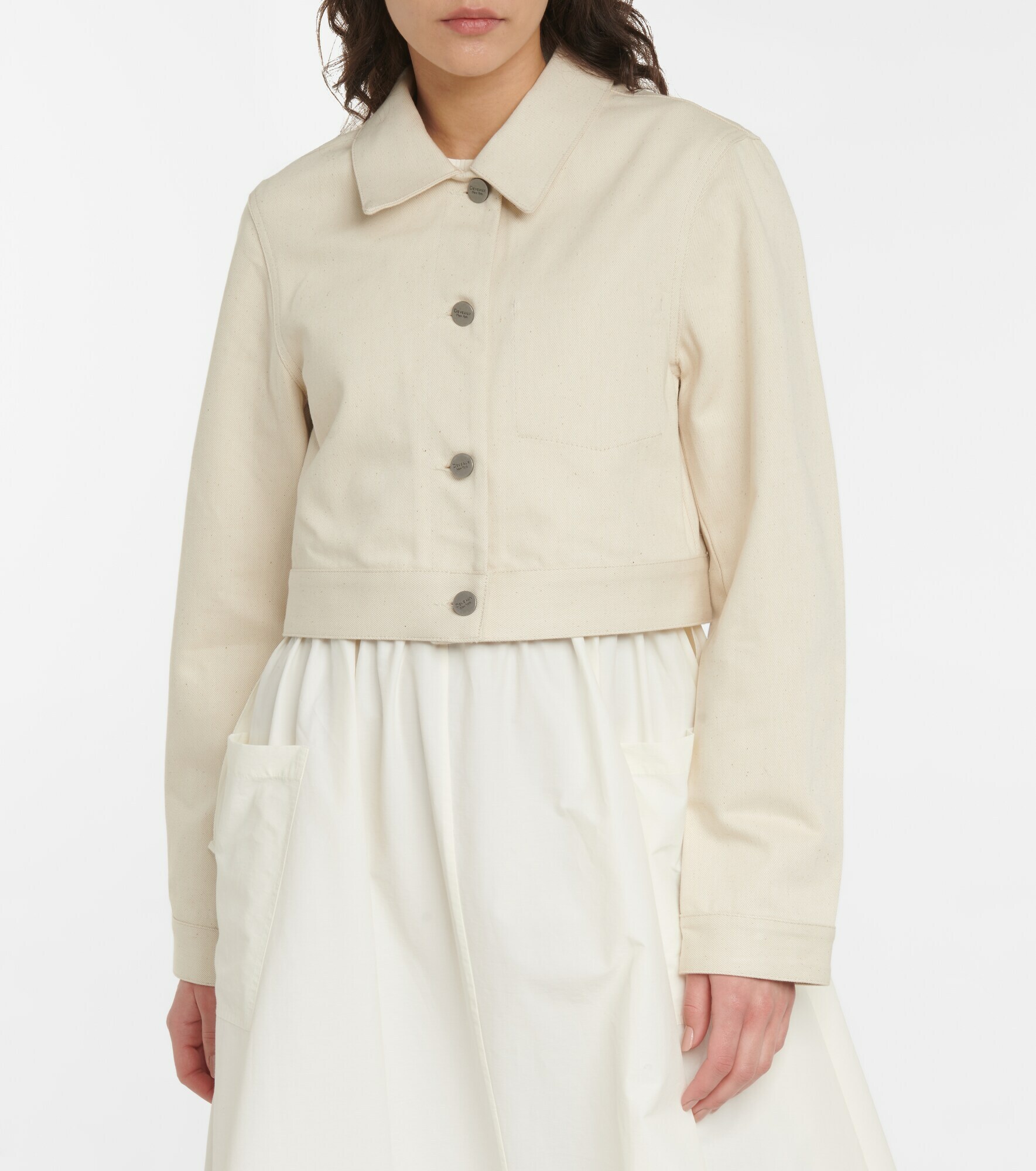 Deveaux New York Vera cropped denim jacket Deveaux New York