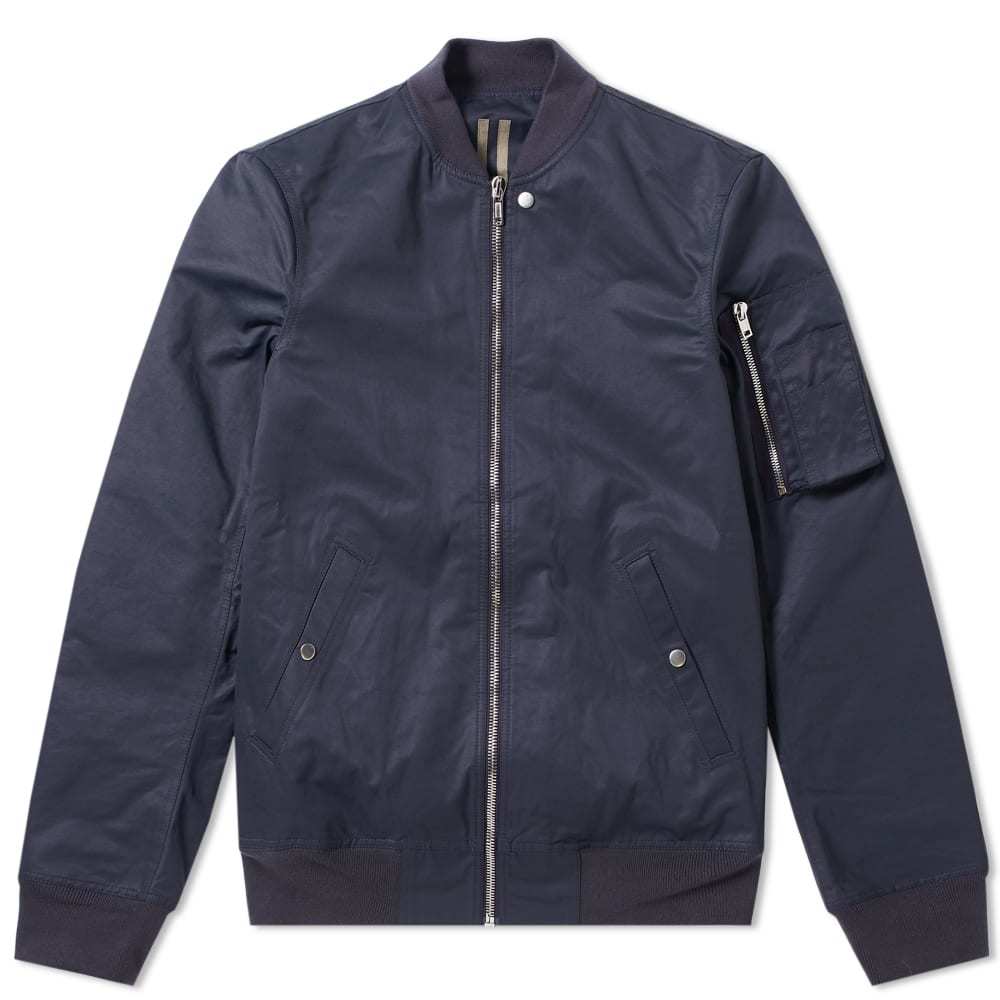 Rick Owens DRKSHDW Nylon Flight MA-1 Bomber Jacket Indigo Rick