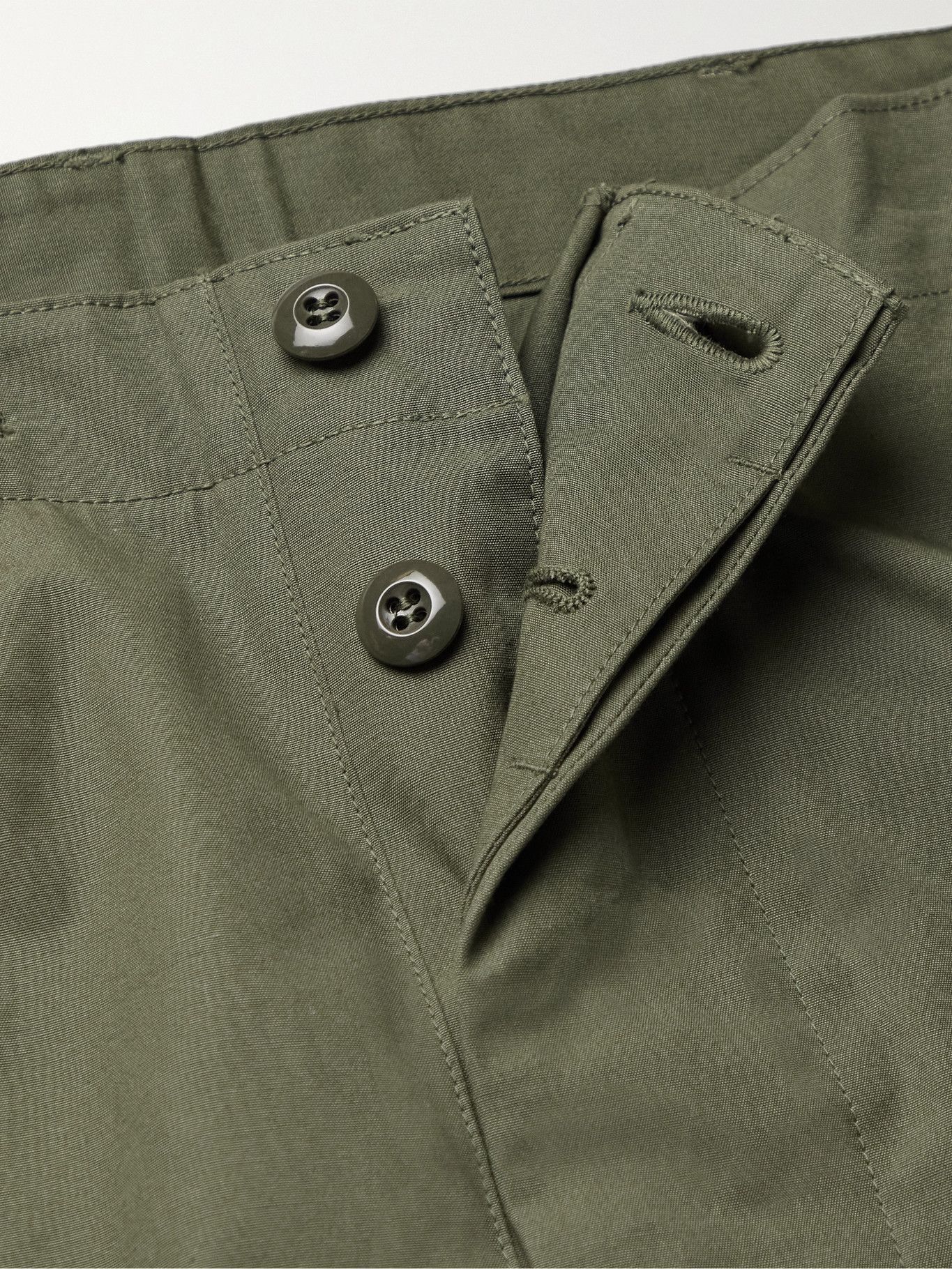THE REAL MCCOY'S - Cotton-Poplin Cargo Trousers - Green The Real McCoys