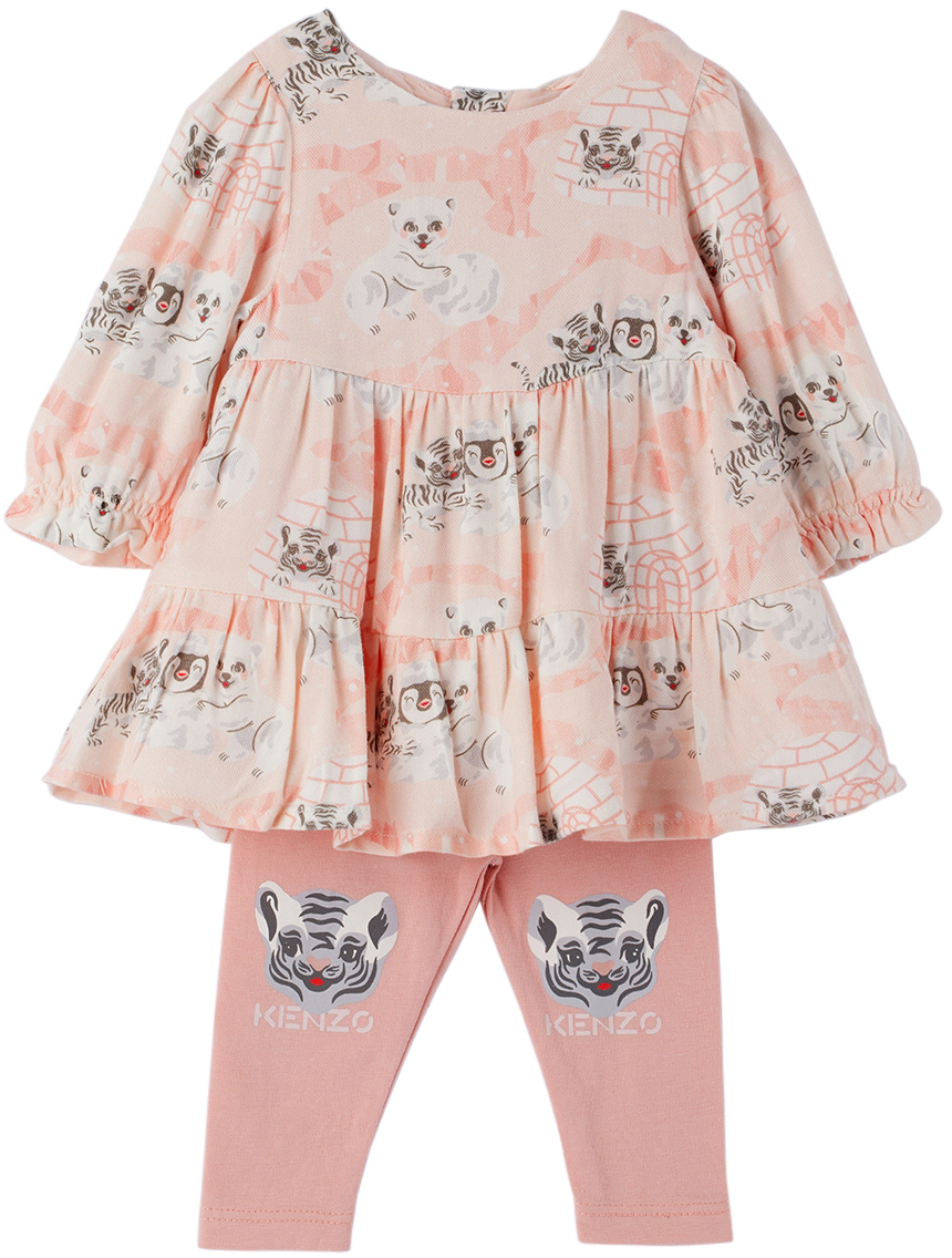 Photo: Kenzo Baby Pink Dress & Leggings Set