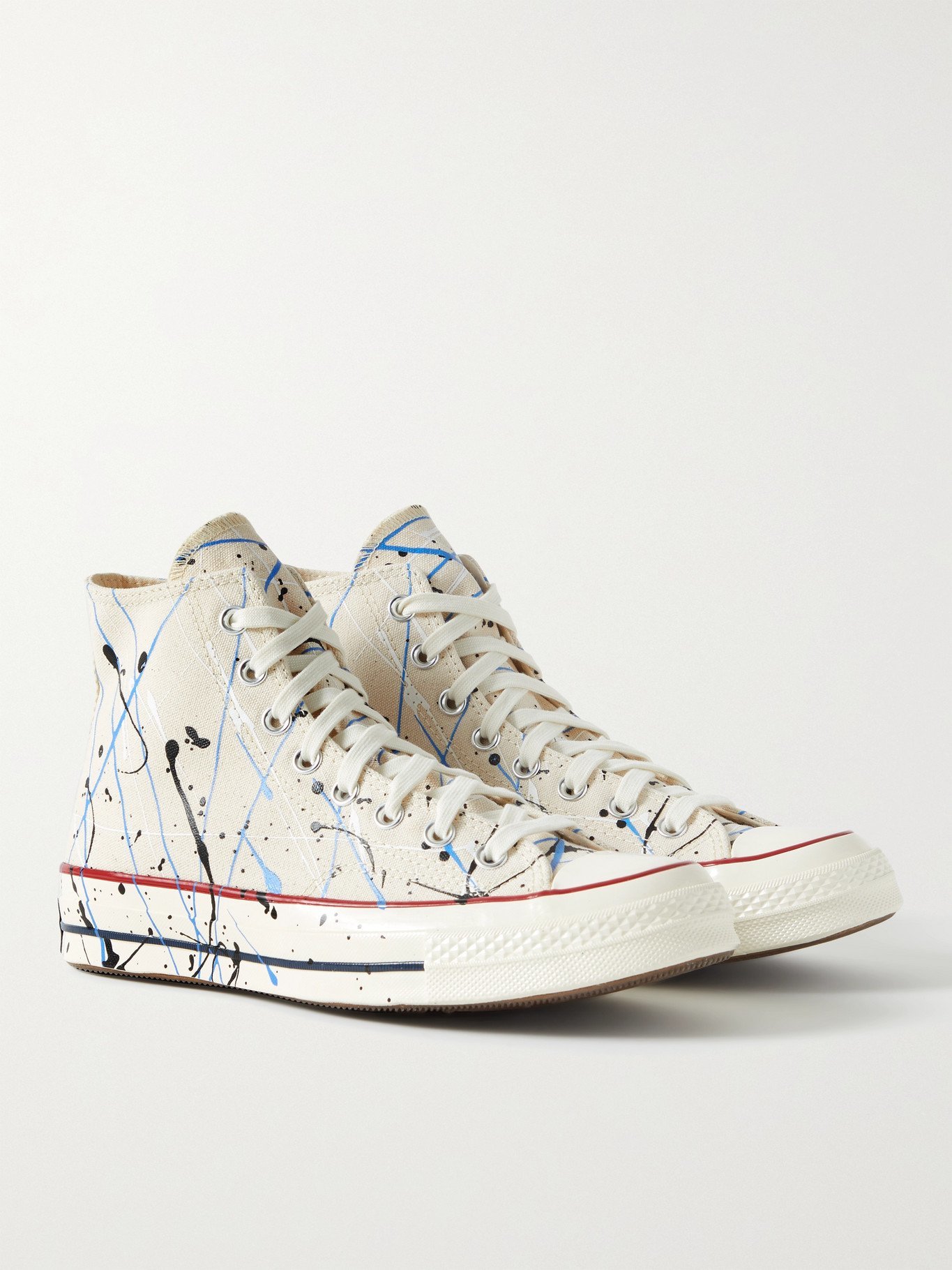 CONVERSE - Chuck 70 Paint-Splattered Canvas High-Top Sneakers ...