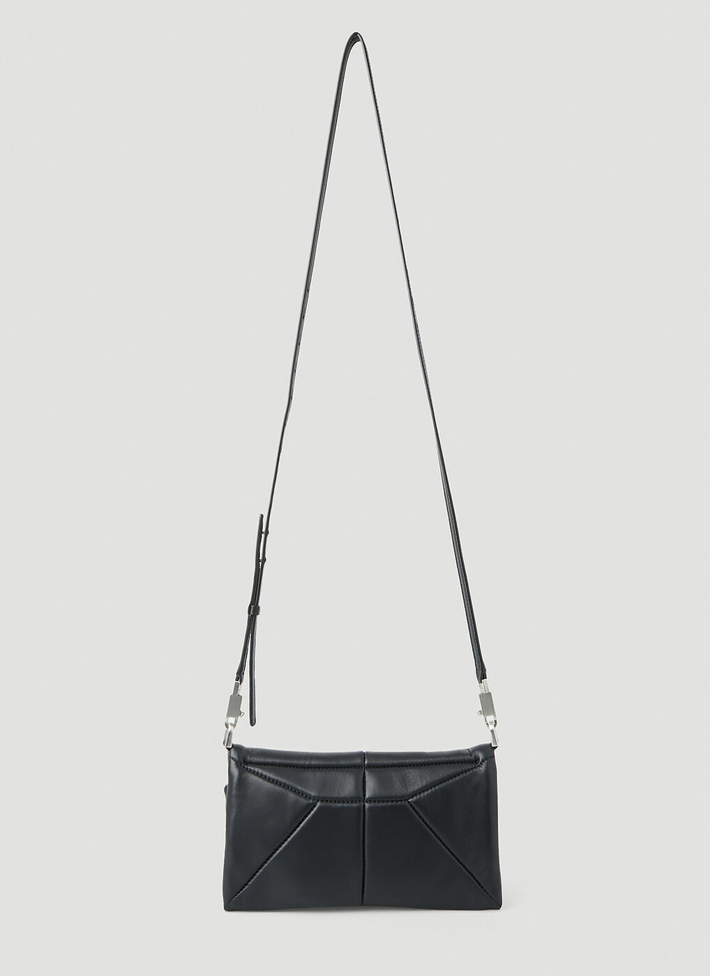 Griffin Small Quilted Crossbody Bag in Black
