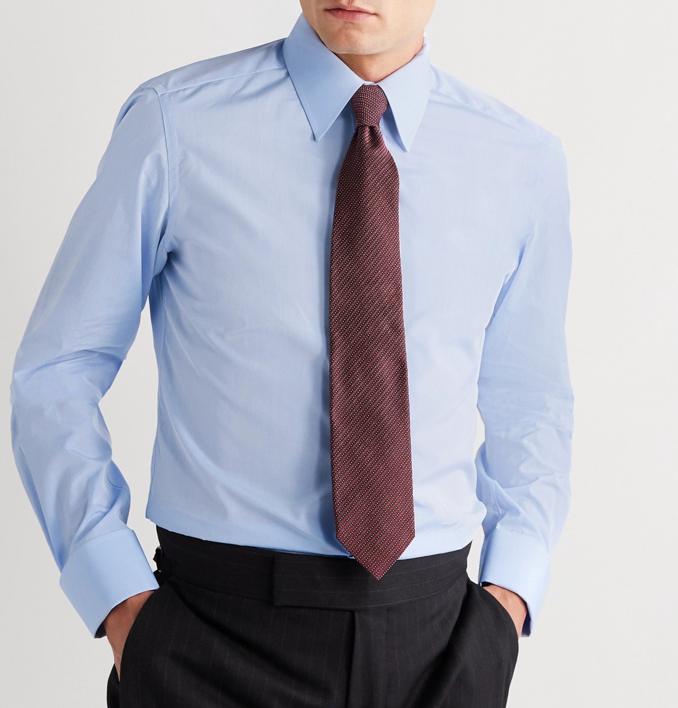 TOM FORD - Slim-Fit Sea Island Cotton Shirt - Blue TOM FORD