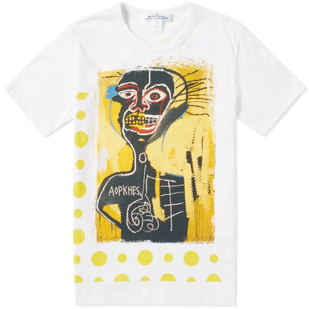 comme des garons t shirt jaune