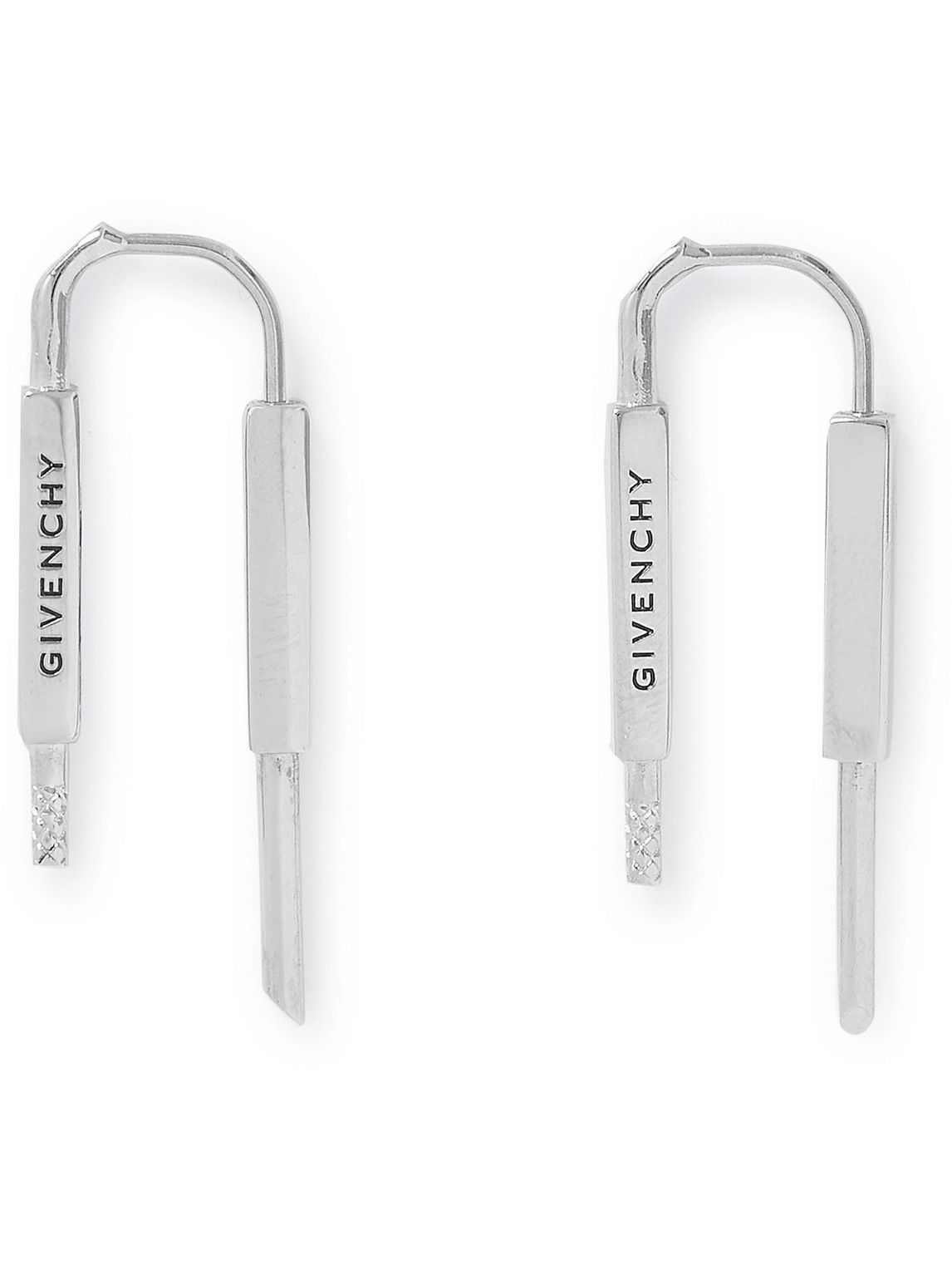 Givenchy U Lock SilverTone Earrings Givenchy