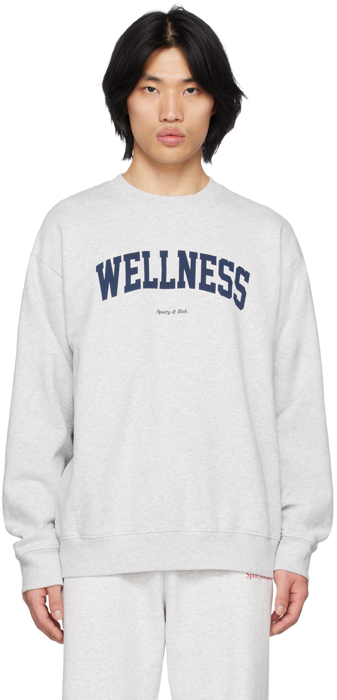 Photo: Sporty & Rich Gray 'Wellness' Ivy Sweatshirt