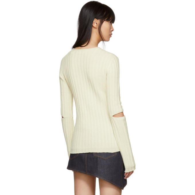 helmut lang elbow cut out sweater