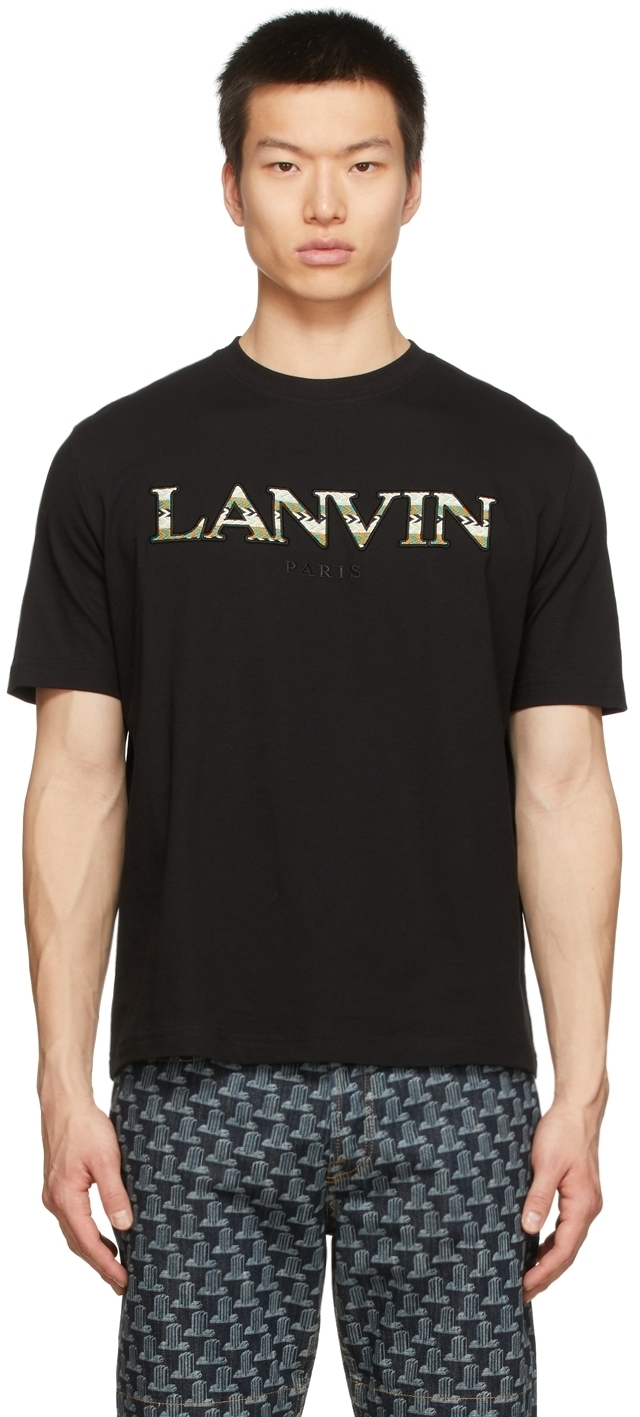 Lanvin Black Embroidered T-Shirt Lanvin