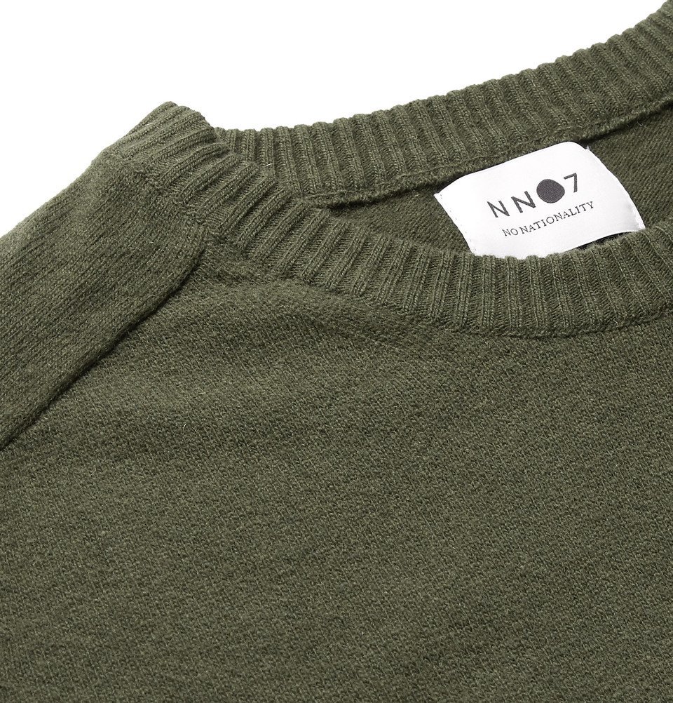 Nn07 Edward Wool Sweater Army Green Nn07