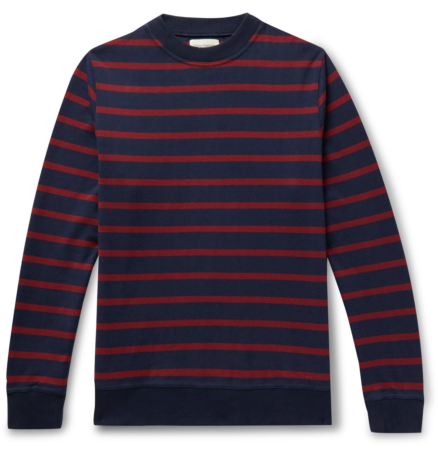 Oliver Spencer - Robin Striped Organic Cotton-Jersey Sweatshirt - Blue