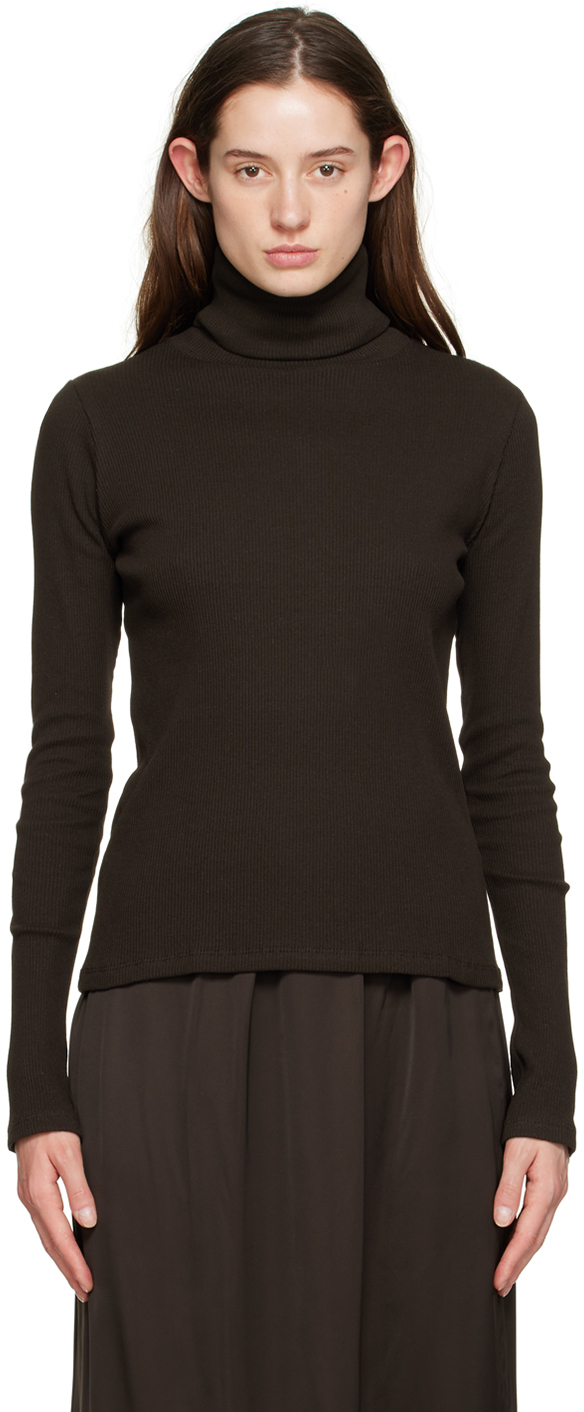 Baserange Brown Rib Turtleneck Baserange