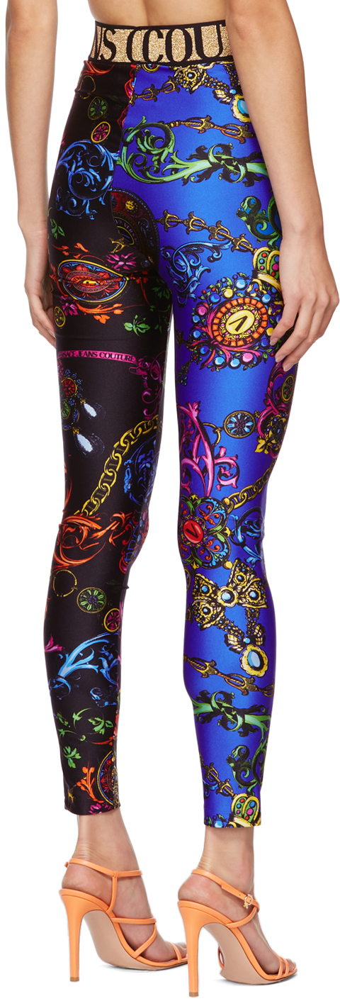 versace jeans couture multicolor regalia baroque leggings