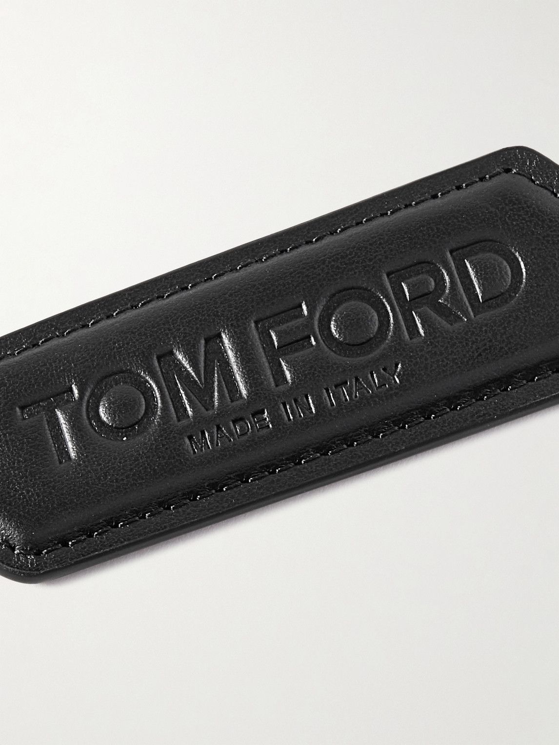 TOM FORD - Logo-Debossed Leather and Gold-Tone Key Fob TOM FORD