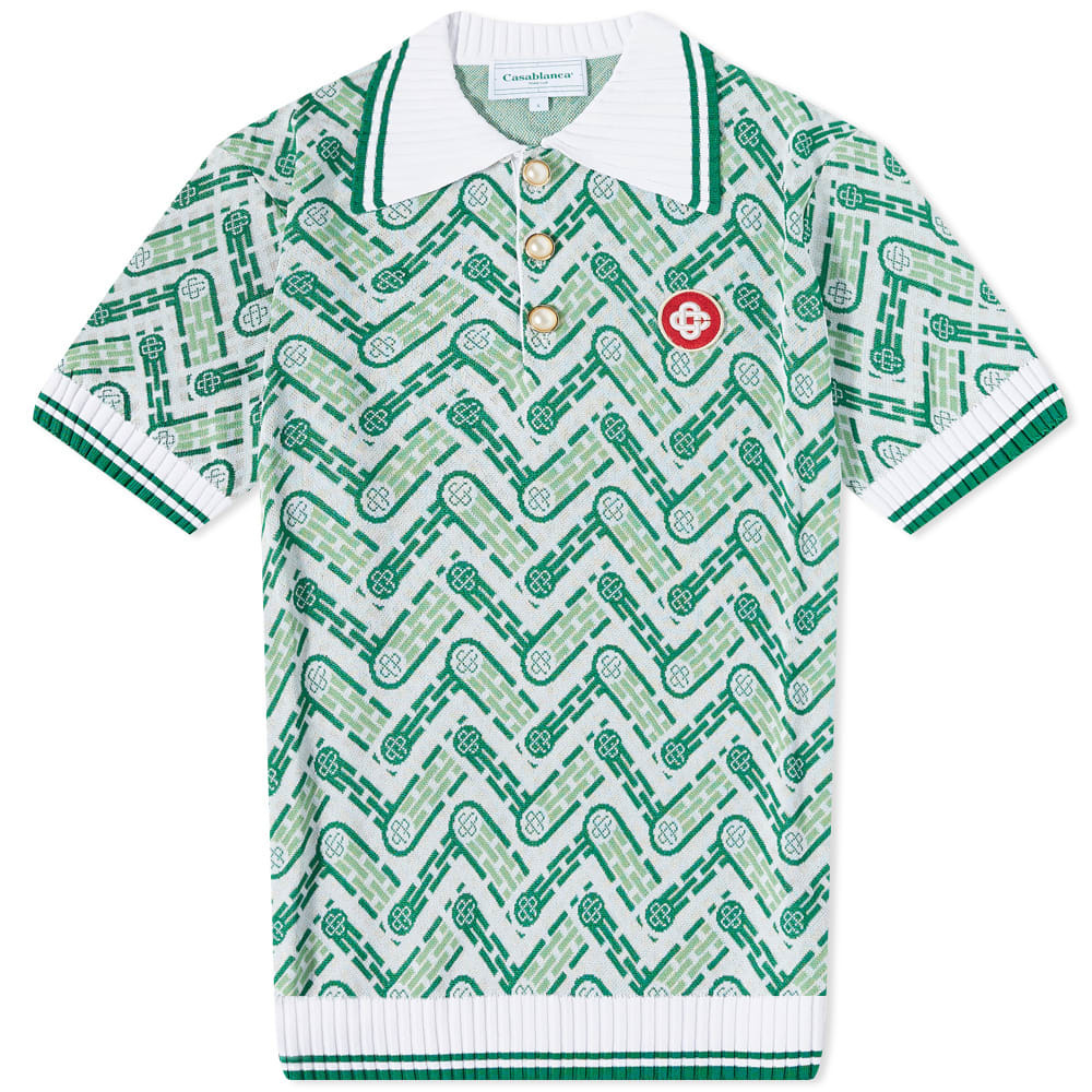 Casablanca Monogram Knit Polo Casablanca