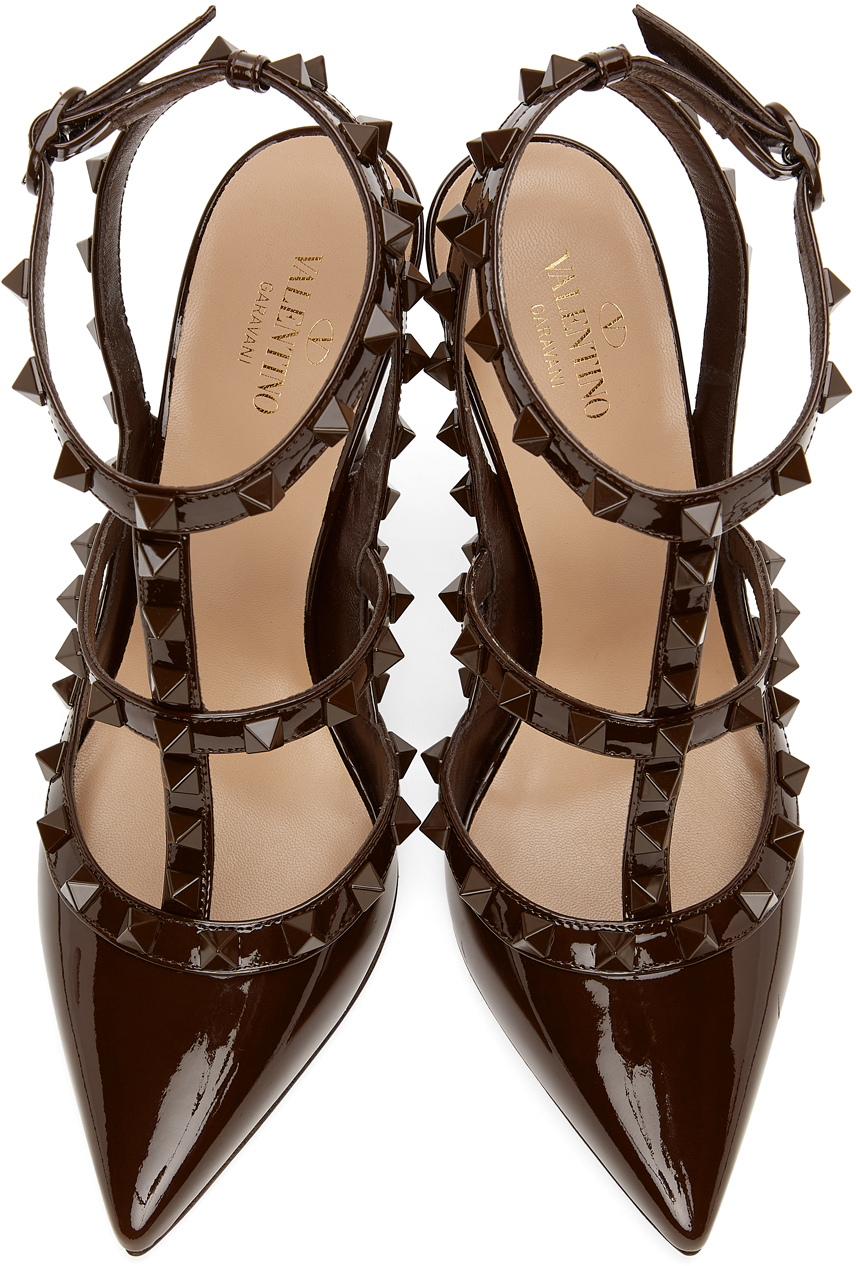 brown valentino heels