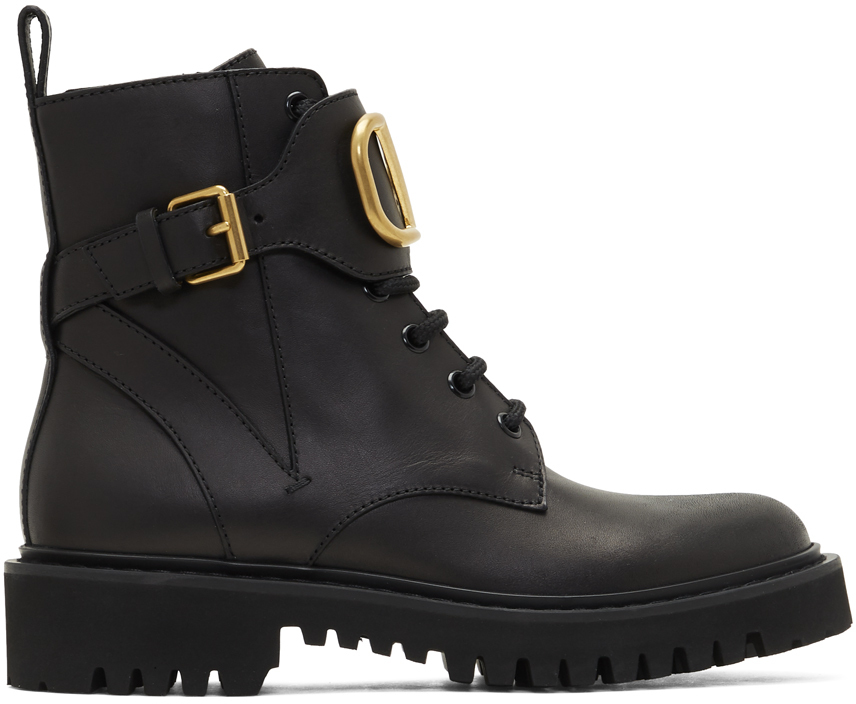 Valentino Garavani VLogo Combat Boots Valentino Garavani