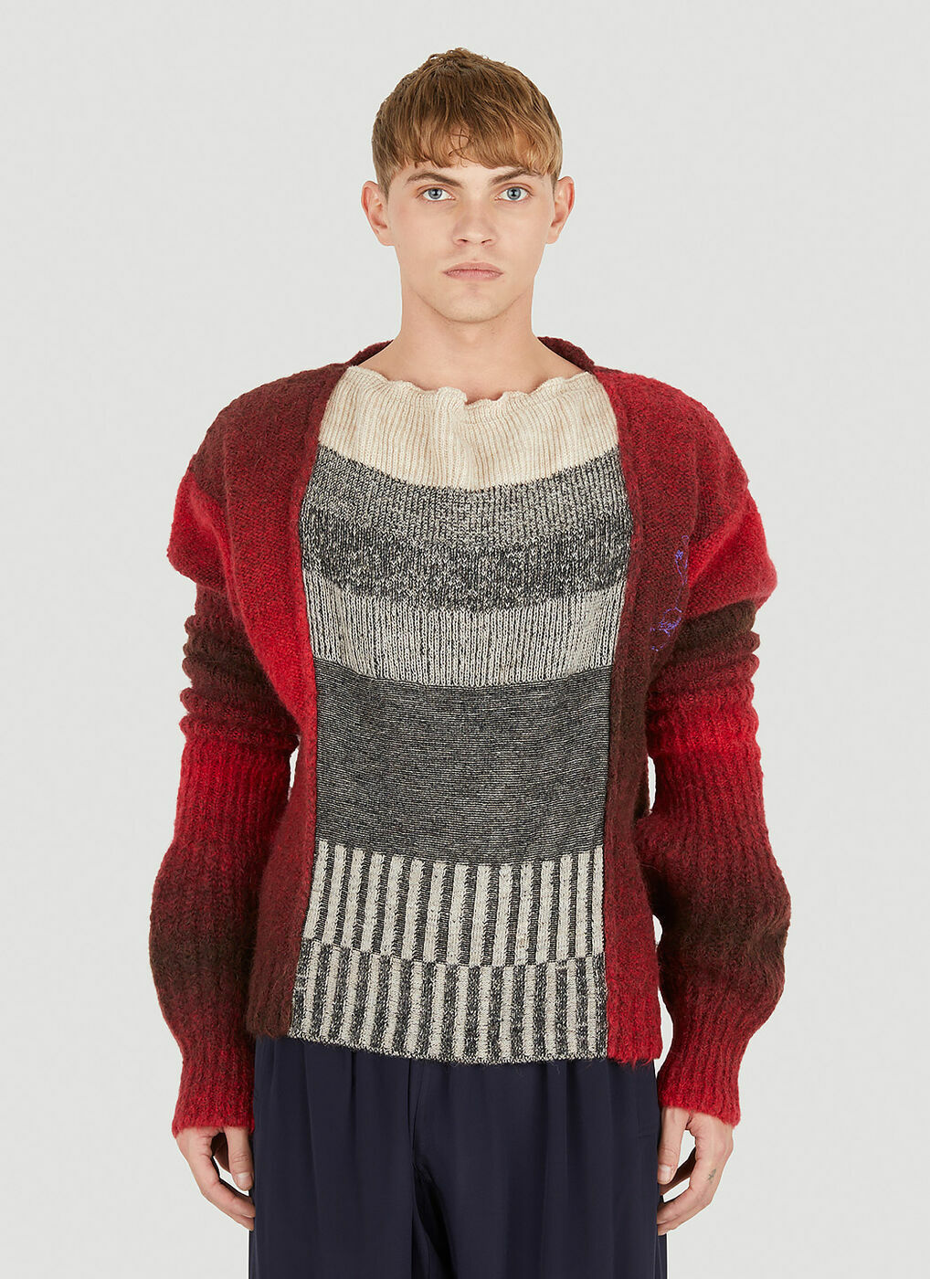 Ombre Panelled Sweater in Red Vivienne Westwood