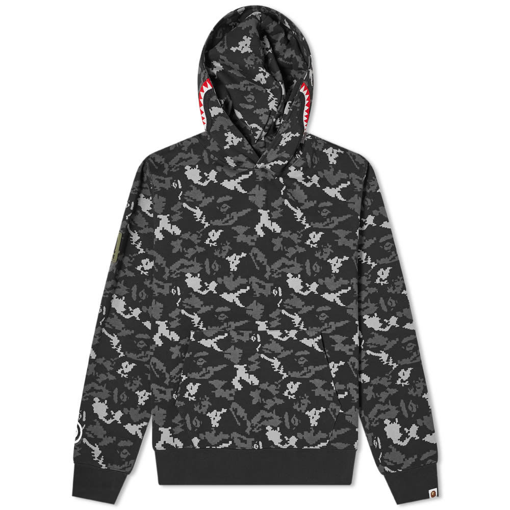 A Bathing Ape Digital Camo Shark Wide Hoody A Bathing Ape