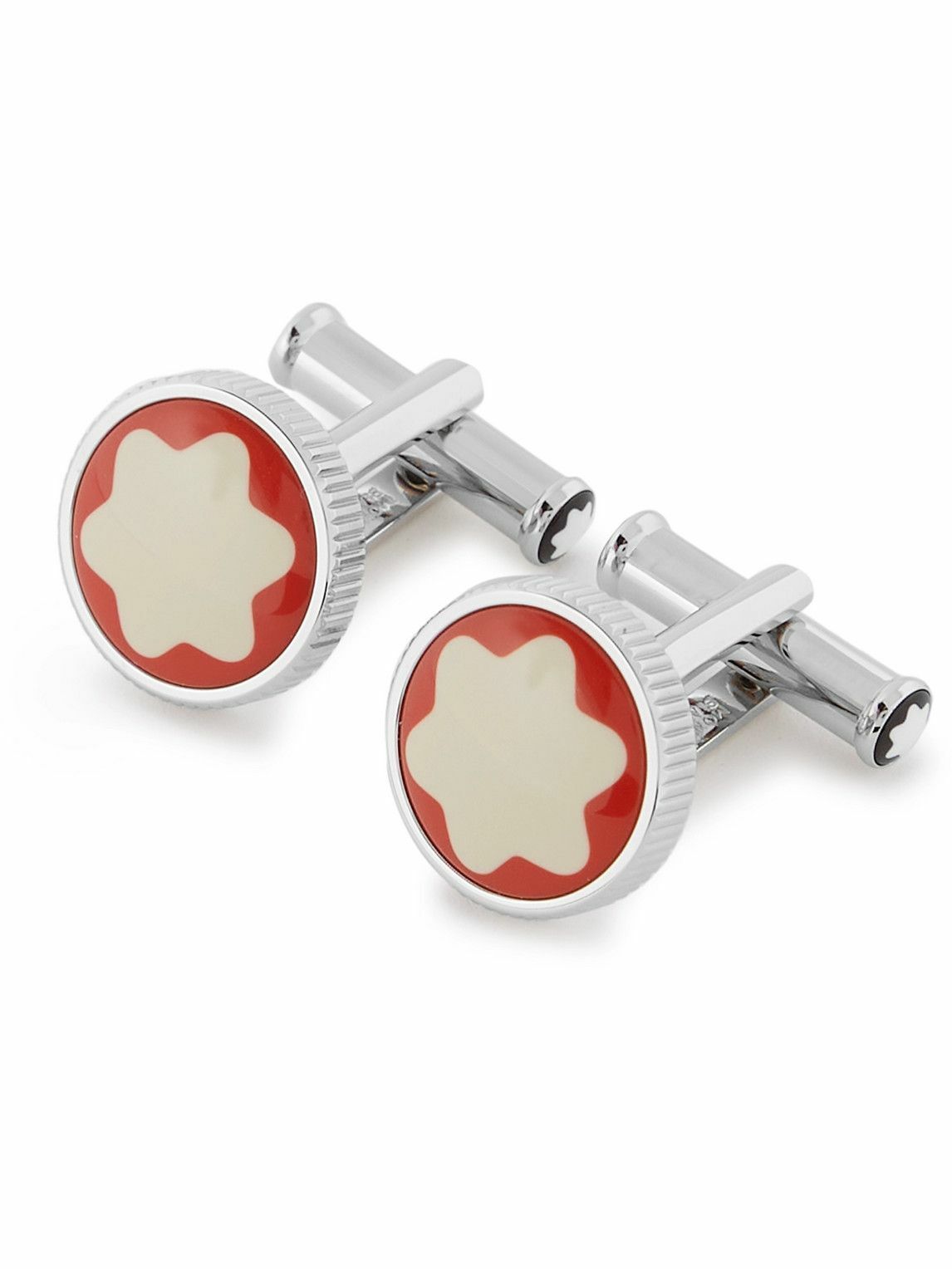 Montblanc - Heritage Rouge et Noir Silver-Tone and Enamel Cufflinks ...