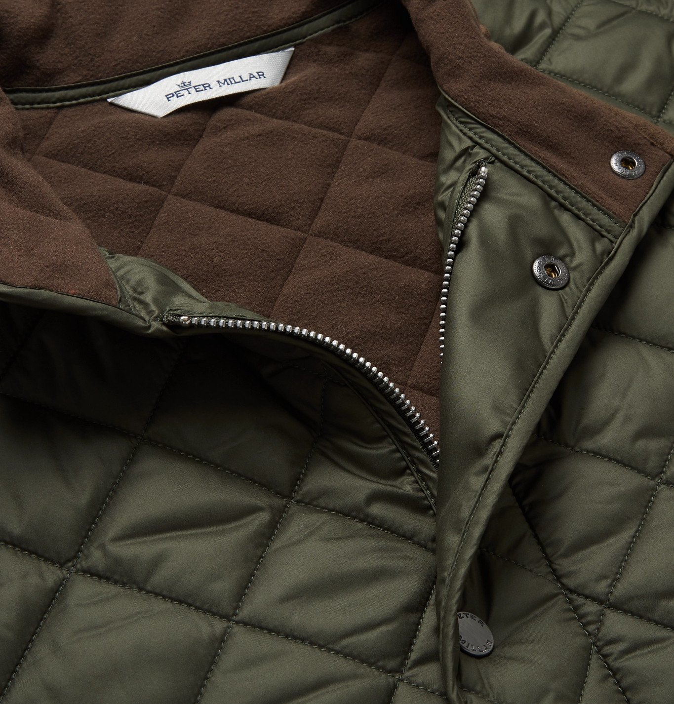 Peter Millar - Suffolk Microfibre-Trimmed Quilted Shell Jacket - Green ...