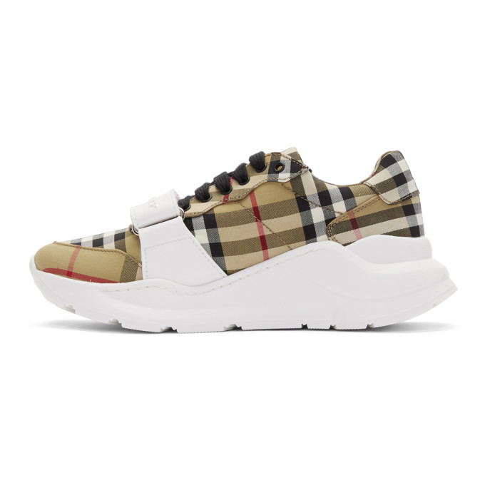 Burberry Yellow Nova Check Regis Low Sneaker Burberry