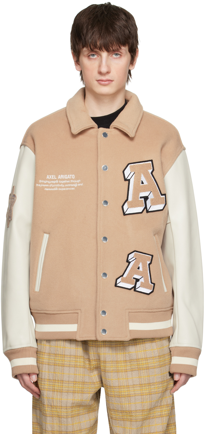 Axel Arigato Beige Illusion Bomber Jacket Axel Arigato