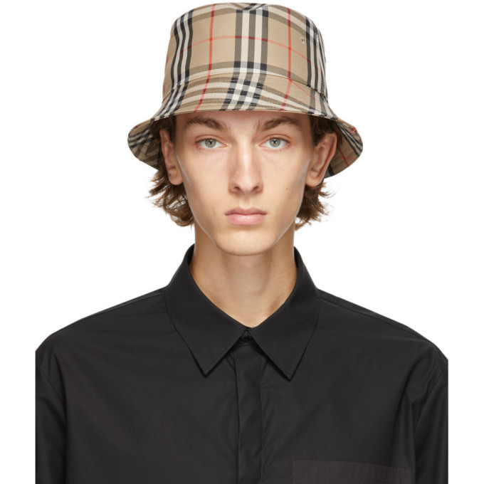 burberry vintage check bucket hat