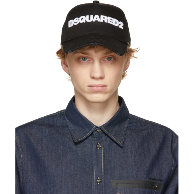 Dsquared2 Black and White Logo Cap Dsquared2