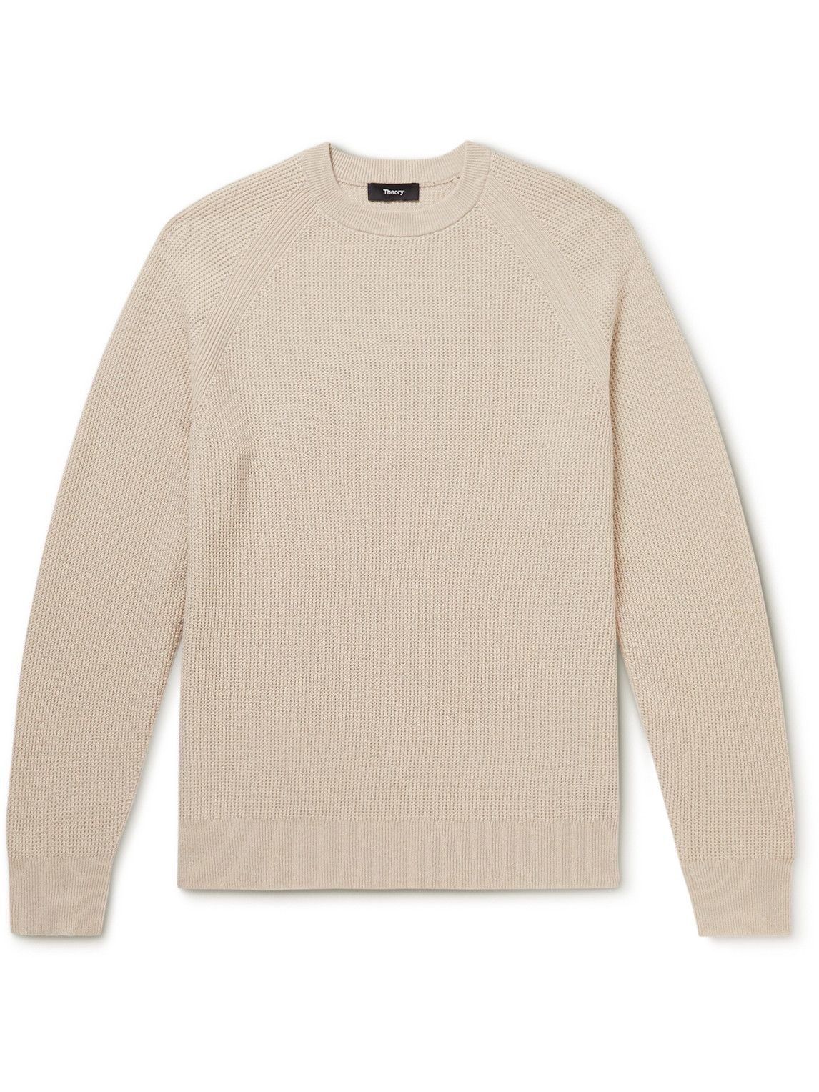 Theory - Toby Waffle-Knit Cashmere Sweater - Neutrals Theory